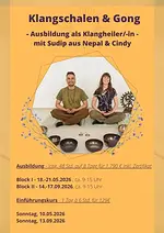 Ausbildung zum Klangheiler mit Klangschalen & Gong mit Sudip aus Nepal (Block 1) mit Sudip Budhathoki