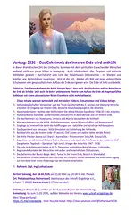 Vortrag „2026 – Das Geheimnis der Inneren Erde wird enthüllt” mit Dipl.-Ing. Lothar Lauer