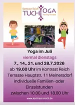 Yoga im Juli – individuelle Familienstunde auf der Terrasse mit Heike Seewald-Blunert